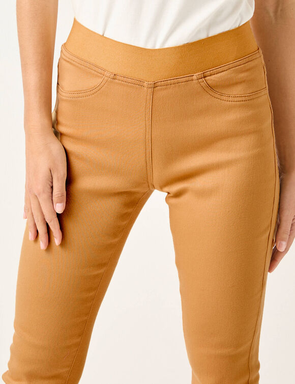 Jegging petite stature - taille élastiquée ultra confort (curry)