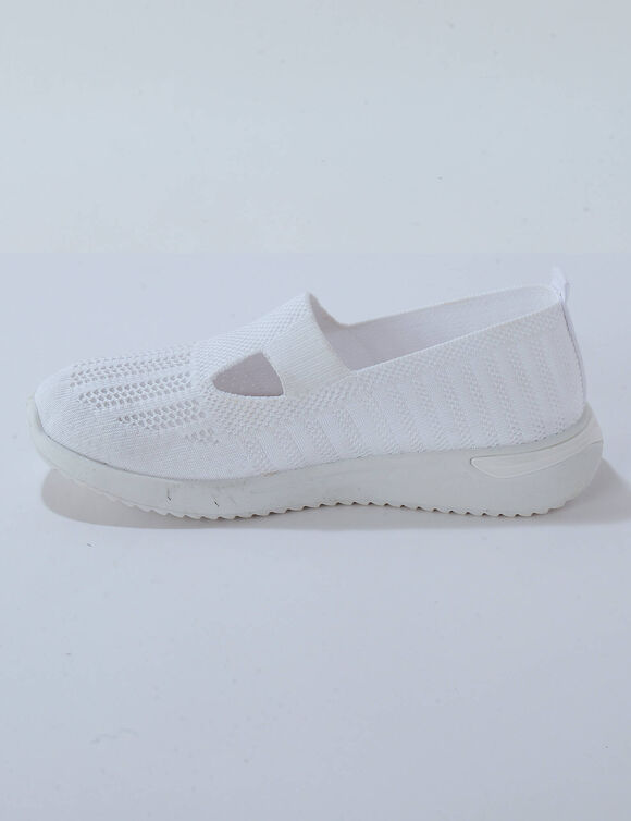 Comfortabele sneakers in mesh (wit)