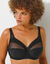 Soutien-gorge Coeur Crois&eacute; dentelle - avec armatures (noir)