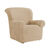 Gewafelde, bi-rekbare hoes voor zitbank en fauteuil met armleuningen (taupe)