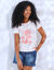 T-shirt met korte mouwen en palmboomprint (roze / koraal)