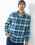 Geruit werkhemd in flanel - set van 2 kleuren (wijnrood + celadon)