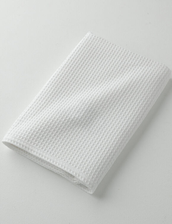 Serviette de bain nid d'abeille 320 g/m2 (blanc)
