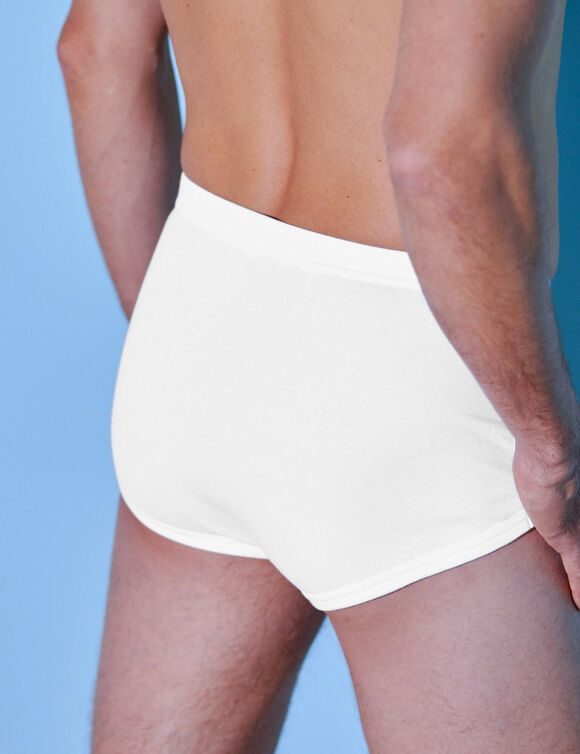 Slip ouvert taille haute - lot de 6 (blanc)