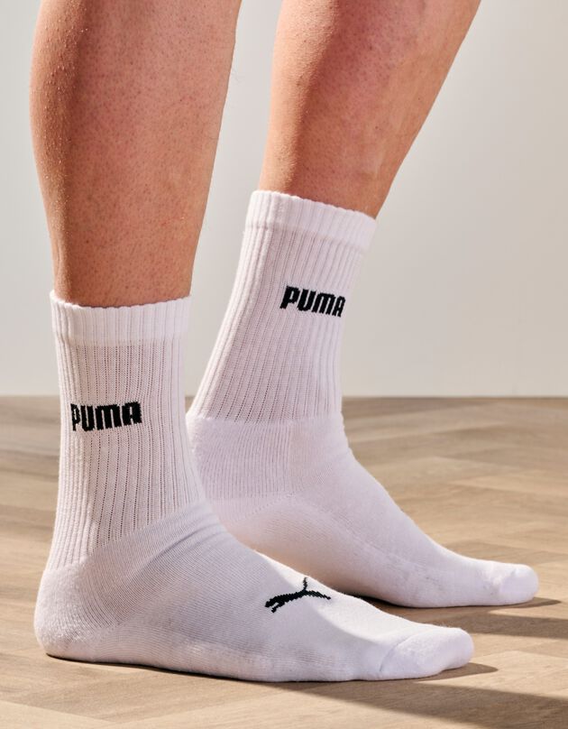Mi-chaussettes Crew - lot de 6 paires blanches (blanc)