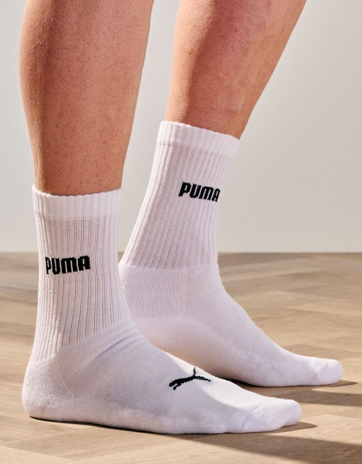 Pack 3 paires de chaussettes crew kaki/noir/gris homme - Puma