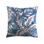 Kussen met bladerenprint (blauw / grijs)