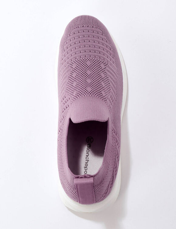 Baskets textile mesh l&eacute;g&egrave;res, &agrave; enfiler (mauve gris&eacute;)