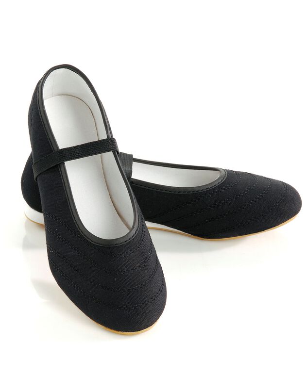 Ballerines élastiquées (noir)