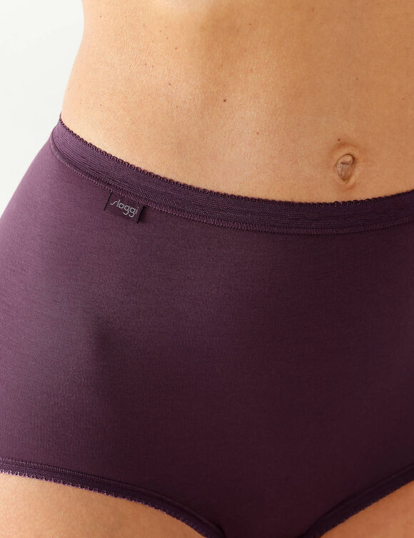 Culotte maxi Basic+, lot de 3 achetées +1 GRATUITE (1) (gris + prune + rose + parme)