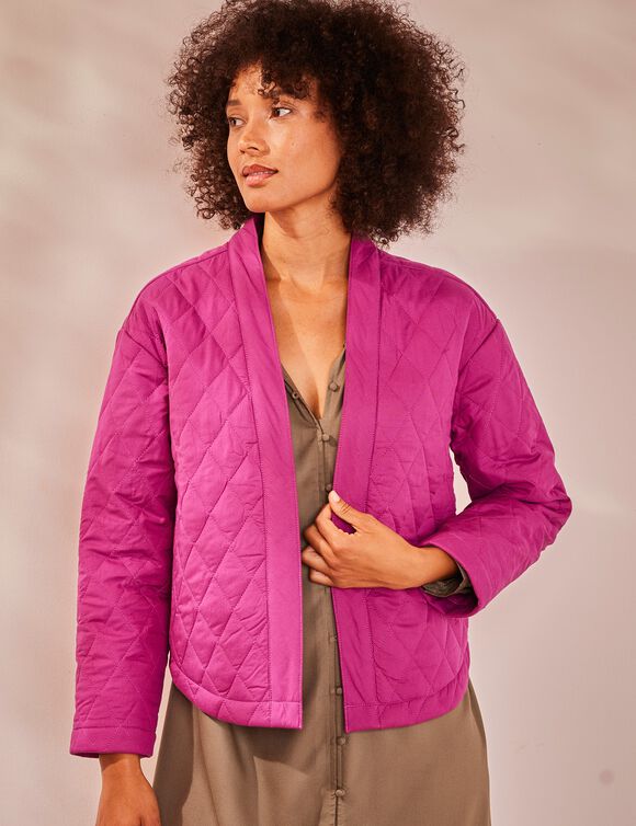 Veste matelassée col kimono (violine)