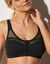 Soutien-gorge coton uni et plumetis ouverture devant - sans armatures (noir)