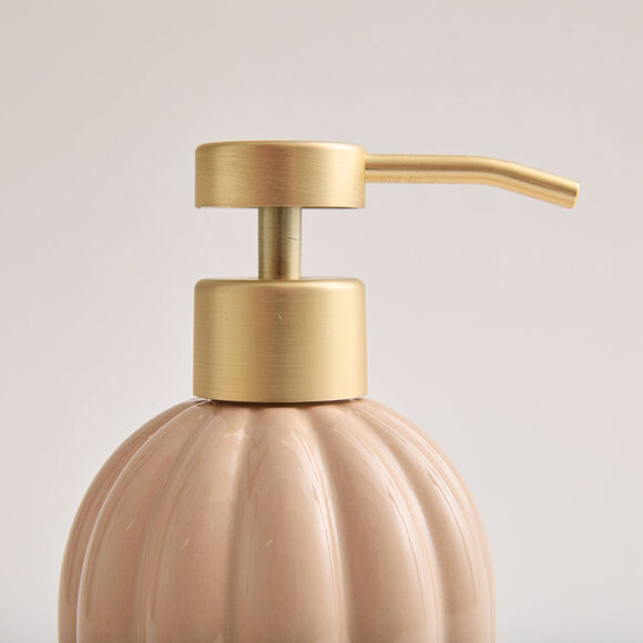 Coffret pour salle de bain 3 pi&egrave;ces, en c&eacute;ramique (vieux rose)