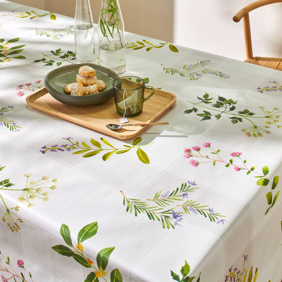 Tafelkleed met lenteprint (wit / veelkleurig)