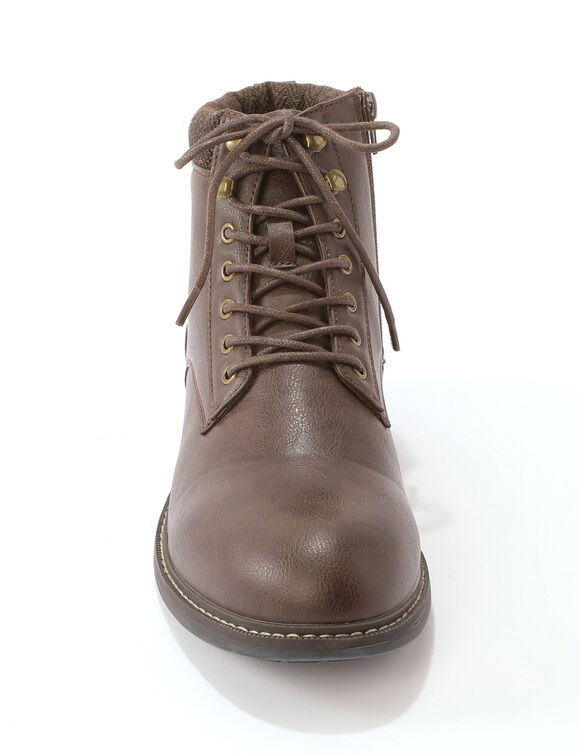Boots montantes &agrave; lacets (marron)