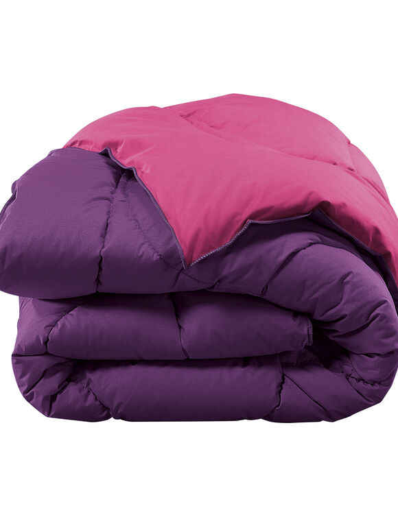 Edredon bicolore (fuchsia / aubergine)