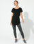 Legging in jerseytricot met grafische print (zwart)