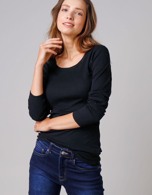 Tee-shirt manches longues - lot de 2 (noir)