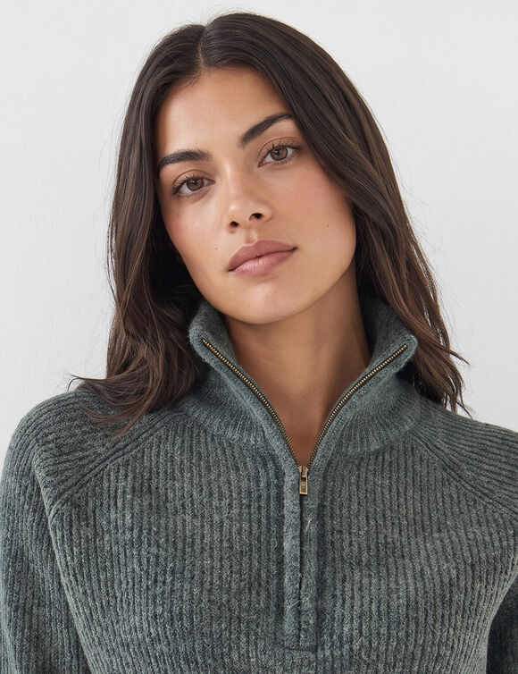 Pull col camionneur. (kaki)