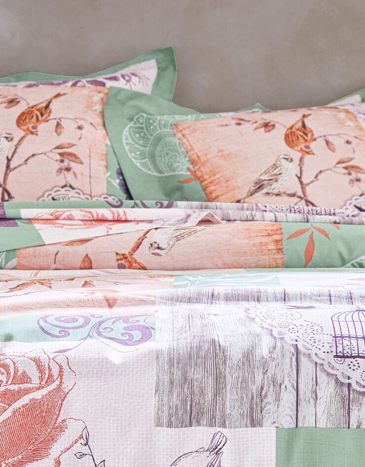 Linge de lit Agathe coton (vert)