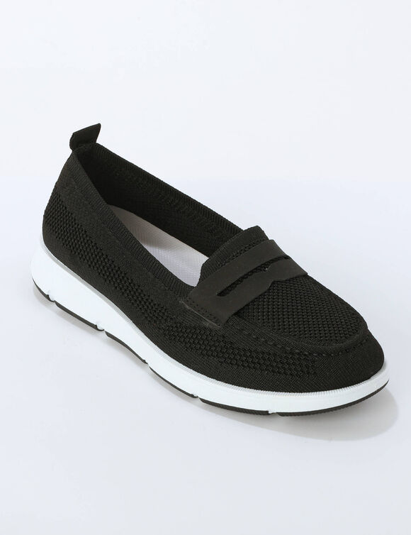 Mocassins souples mesh (zwart)