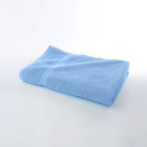 Collection serviettes de bain unies 420 g/m2 confort moelleux (bleuet)