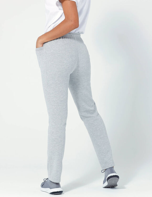 Pantalon jogging, molleton gratt&eacute; (gris chin&eacute;)