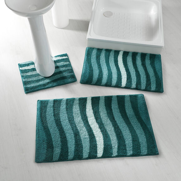 Tapis de bain zèbre très moelleux (lagon)