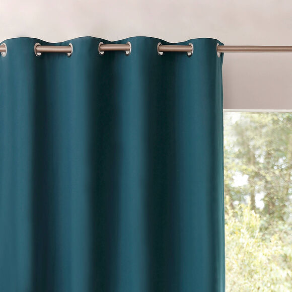 Verduisterend gordijn met bies (blauw)