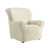 Gewafelde, bi-rekbare hoes voor zitbank en fauteuil met armleuningen (beige)