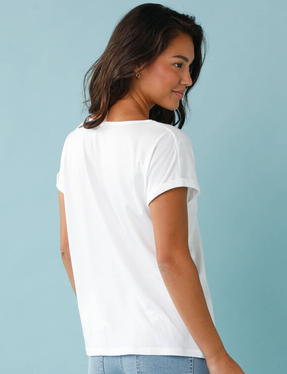 T-shirt Sp&eacute;cial Petites col rond imprim&eacute; cerises (wit)