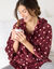 Poncho met capuchon, fleece met pluche-achtige textuur (bordeaux / koraal)