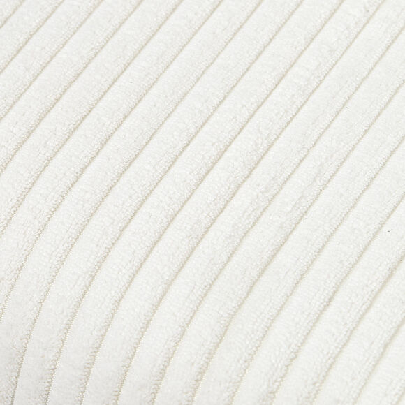 Cube de rangement pliable, velours côtelé (blanc)