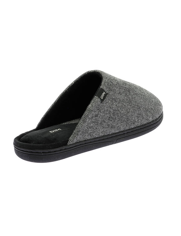 Pantoufles mules dessus chevrons (donkergrijs)