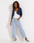 Effen bolero met 3/4-mouwen (marine)