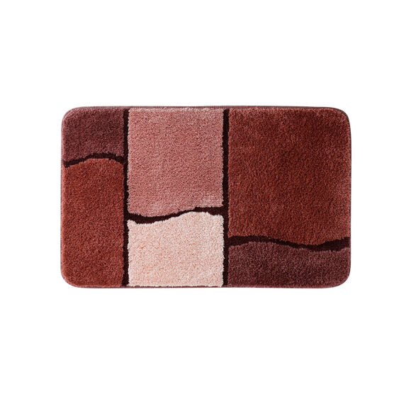 Patchwork badmatje (steenrood)