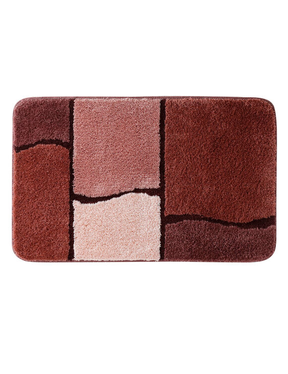 Patchwork badmatje (steenrood)