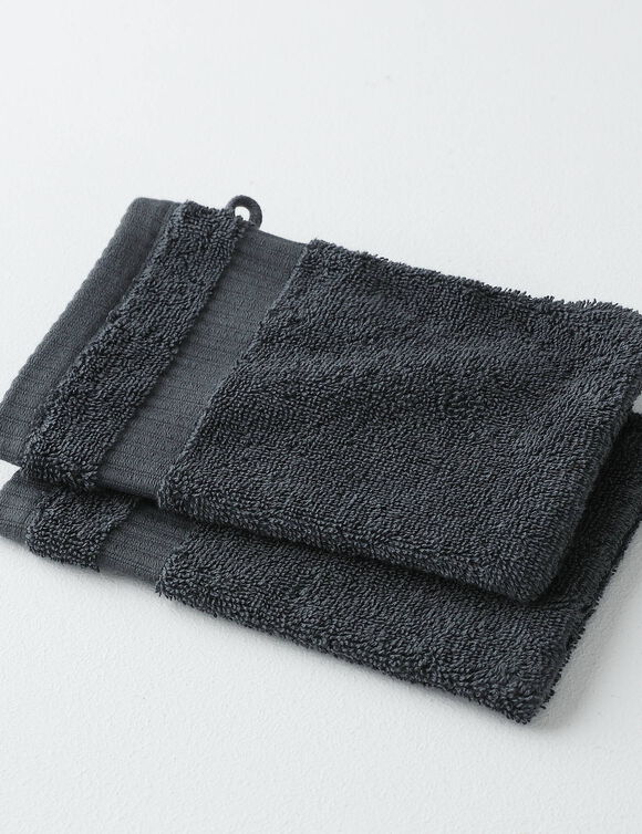 Collection serviettes de bain unies 640g/m2 confort prestige (carbone)