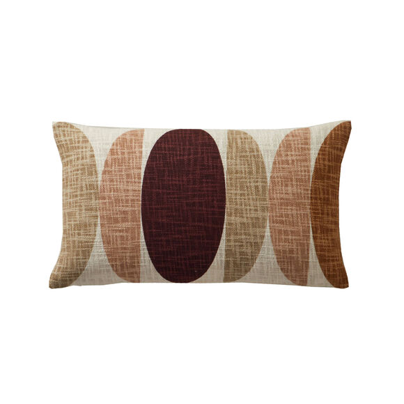 Kussen met geometrische print (taupe)