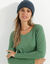 Effen T-shirt met ronde hals en lange mouwen (mosgroen)