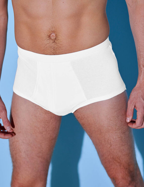 Slip ouvert taille haute - lot de 3 (blanc)