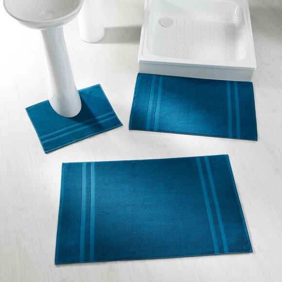 Tapis de bain "sèche-vite" (bleu paon)