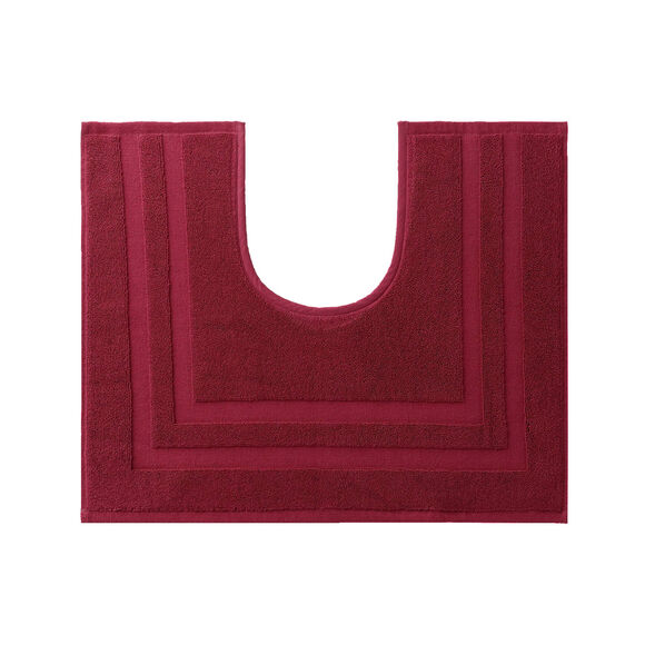 Tapis de bain éponge double liteau (lie de vin)