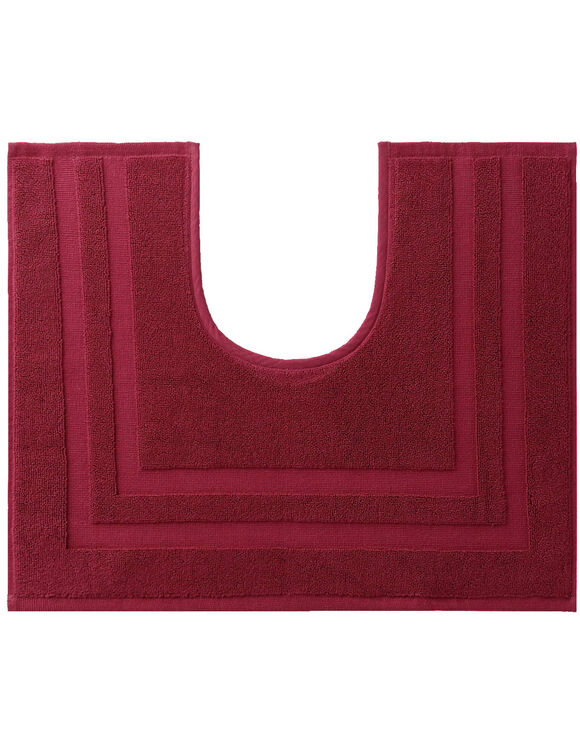 Tapis de bain éponge double liteau (lie de vin)