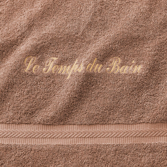 Collection serviettes de bain personnalis&eacute;es - confort moelleux 420 g/m&sup2; (ch&acirc;taigne)