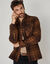 Overshirt met knopen van zware geruite flanel (lichtbruin)