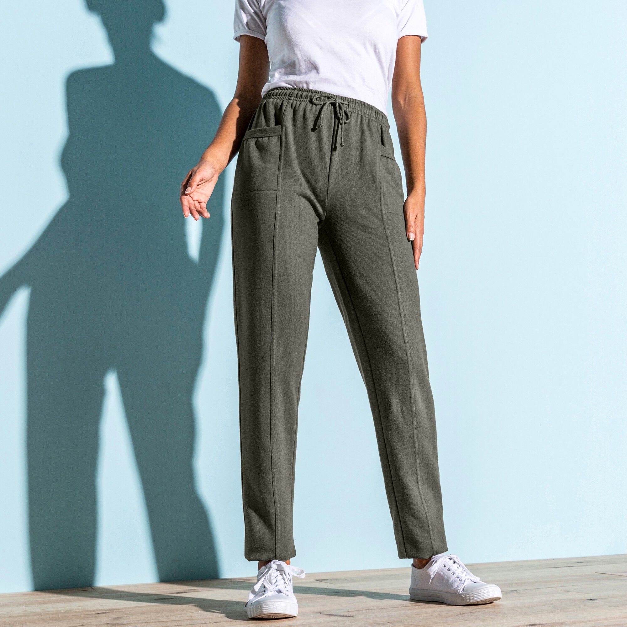 Pantalon jogging molleton gratt kaki Blancheporte