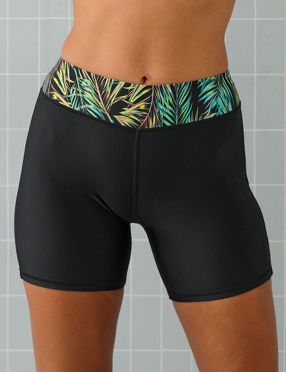 Short de bain long Cambuja (noir / vert)
