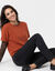 Pull poncho manches coude (terracotta)