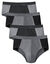 Gesloten slip met hoge taille - set van 4 (grijs / zwart)